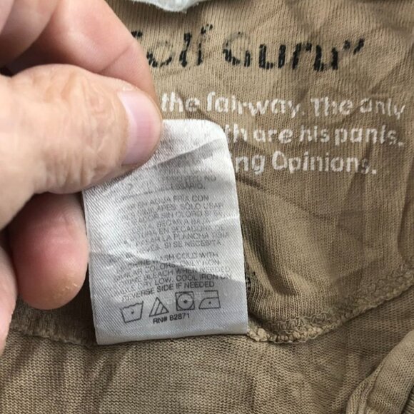 Vintage Warner Bros Men Mr. Golf Guru Polo Shirt Medium Short Sleeve Tan Classic - Picture 8 of 11